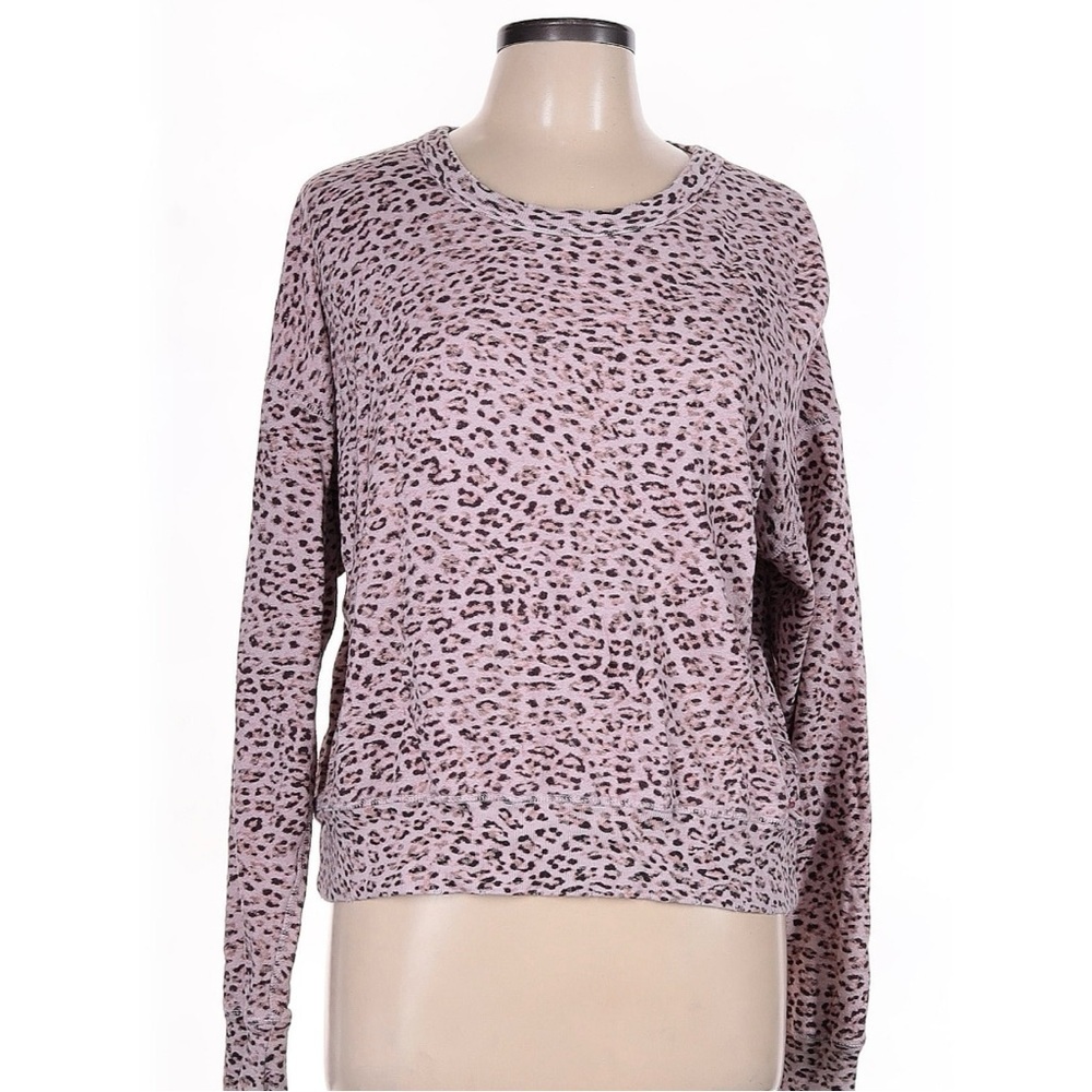 n:Philanthropy pink animal cheetah print sweatshirt cotton large L like new